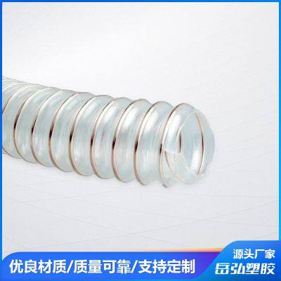 All seasons soft PU vacuum pipe PU polyurethane duct Inner diameter 25 mm Abrasion-resistant and anti-aging transparent telescopic hose