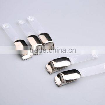 ID Badge Clips with Snap Strap