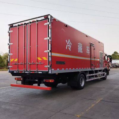 Export heavy-duty HOWO refrigerated truck, 7.2 meters long, with a 250 HP diesel engine, container