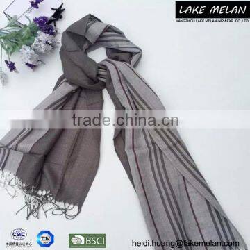 SS 16 Hot Selling Men's Woven Scarf With Striped Pattern photo-4