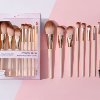 Wholesale Promotional Price Set of Cosmetic 8pcs Makeup Brushes With Luxury Paper Gift Box for Face Eye Beauty Custom Logo