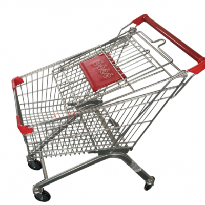 American Supermarket Metal Wire Grocery Shopping Cart Trolley
