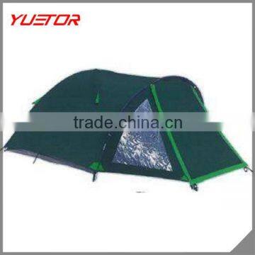 Double layers camping tent for outdoor with breathable polyester