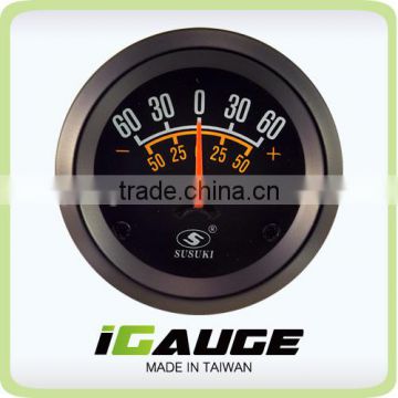 Taiwan high quality 52mm Electrical Gauge for Car, black ammeter gauge