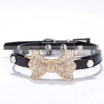 Wholesale Serpentine Pet Collar Diamond Gold Bowknot Pet Collar photo-6