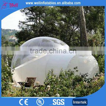 cheap air sealed camping inflatable clear tent/ inflatable transparent tent
