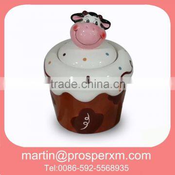 Colorful ceramic animal cookie jar