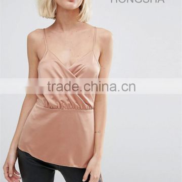 Women Beach Wear Top V Neck Silk Wrap Camisole HST2369