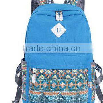 canvas pattern backpack for college