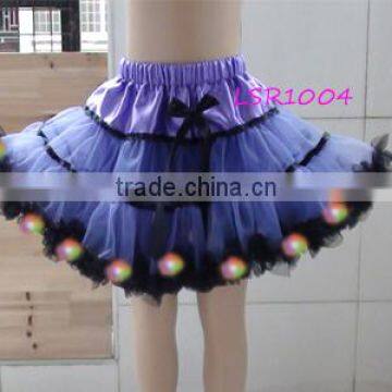 2016 violet purple kids/adults performce wear,bulk fluffy led pettiskirt for girls, led costume,light up shiny toddler led tutus