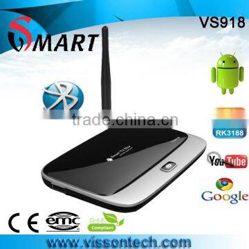 Vissontech RK3188 quad core tv box CS918 android 4.2 2G/8G satellite receiver android