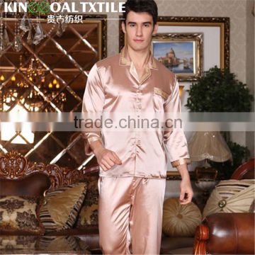 Long sleeve silk blend Man Summer Sleepwear Silk nightgowns