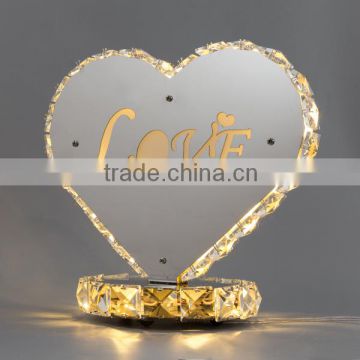 LOVE word crystal table lamp