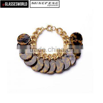 Factory Wholesale Fashion Metal Bracelet Acetate Jewelry BA002