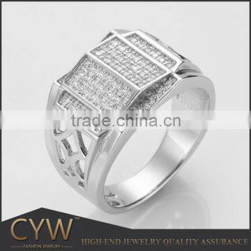 CYW 2015 hot  Express wholesale men's real sterling silver ring