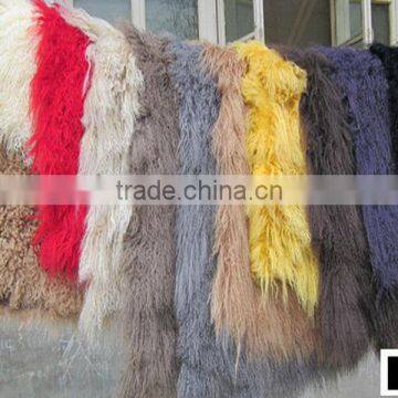 Fashion dyed 100% Genuine Scrap Mongolian Lamb Fur Plates