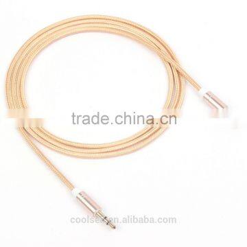 High Quality Golden Plated 3.5mm AUX Audio Cable Male to Male AV Cable photo-3