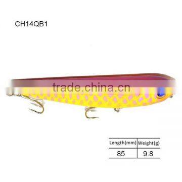 CH14QB1 hard pencil fishing lure 3D eyes bright painting colors popular bait