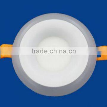 CE ROHS double color led panel light inter 6W+outer 3W 2 years warranty