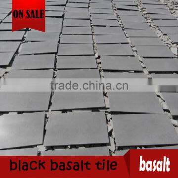 natural honed black basalt paving tile