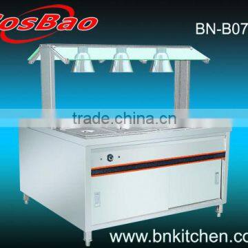 Electric bain marie food warmer with cabinet