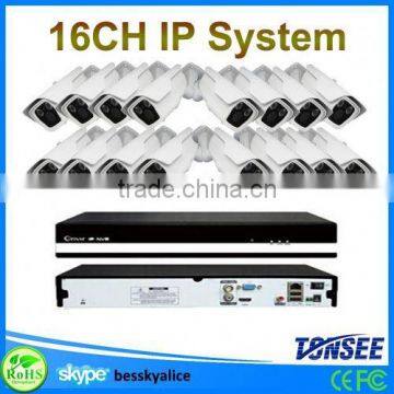 ip alarm system 16ch 720p Ip Bullet Camera Cheap Cctv Camera Kit