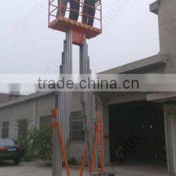 double masts 16m height hydraulic lift aluminum lift platform with high quality CE certification