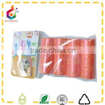 stocked dog waste bag packed 4 rolls used outdoor for export