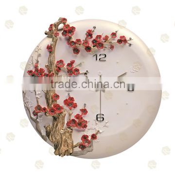 Exquisite wedding design handcraft flower Clock ce clock/