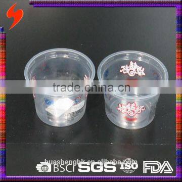 4OZ Transparent Sanitary Plastic Takaway Ice cream and Yogurt Cup