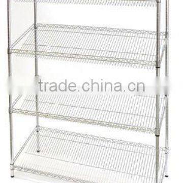 Angled Wire Shelf Carts