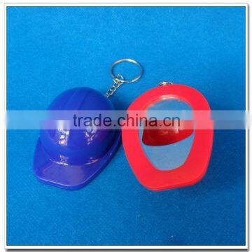 Hot selling top quality Novelty mini hat shape plastic bottle opener keychain for promotion