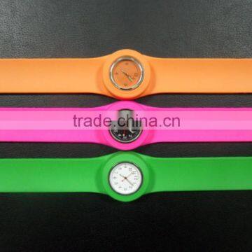 best sell cheap promotional gift silicone slap watch,OEM logo silicone gift slap watch