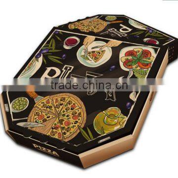Corrugated pizza paper box round with logo