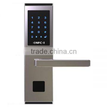 2013 New Q1000 Waterproof Stainless steel NFC door lock with Touch screen