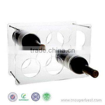 acrylic wine bottle display rack