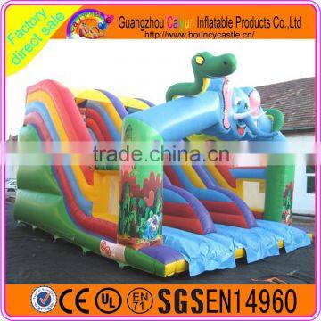 Elephant Design Inflatable Plastic Dry Slide for Sales photo-3