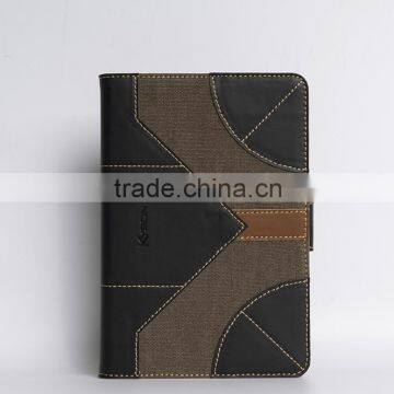 For ipad mini4 new tablet cavas & genuine leather case