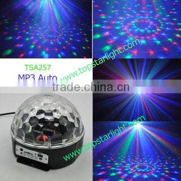 TSA257 MP3 LED crystal disco ball 3pcs*1W RGB LED