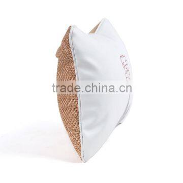 Custom White Plain Leather Case Throw Pillow With Inserts Supplier's Choice photo-4