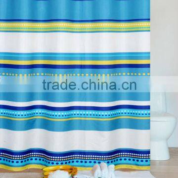 stripe design bathroom polyester fabric Shower curtain