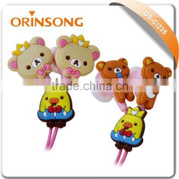 Rilakkuma cute cartoon MP3 earphones