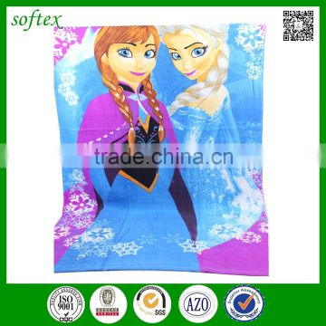 wholesale Kids custom promotional cartoon character cotton beach towel