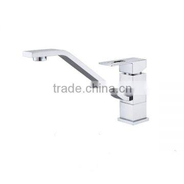 Pull Down Deck Mounted Brass Kitchen Mixer