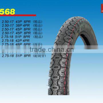 2014 Guangzhou Motorcycle Tire Whit Propular Pattern 2.50-17,2.75-18,