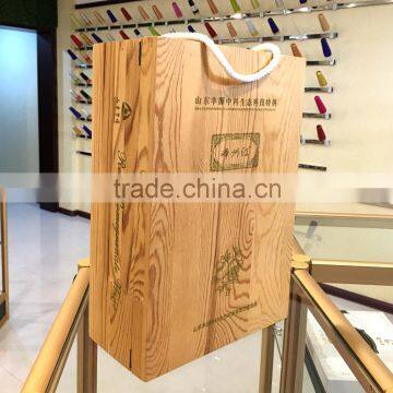 Premium quality custom wine wooden box with eco feature