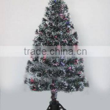 Cheap Hot Selling Fibre Optical Tree,dark Green With White Tips Leaf