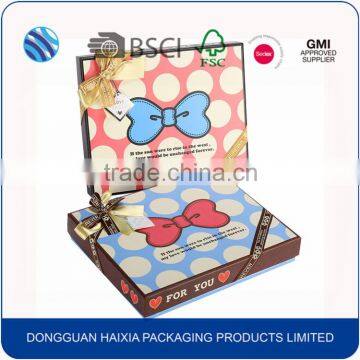 Lid & Base Box Custom Printed Art Paper Clothes Kids Box Packaging