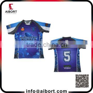 Whole print sublimation rugby jersey sport t shirts Xiamen