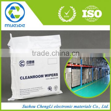 disposable lint-free China manufacture 100% polyester Cleanroom Wiper